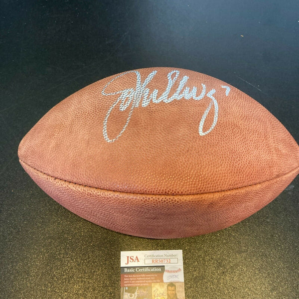 John Elway Signed Official Super Bowl XXXII Wilson NFL Football JSA COA