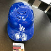 Yasiel Puig Signed Los Angeles Dodgers Game Model Baseball Helmet JSA COA