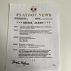 Hugh Hefner Signed Playboy News Media Alert New York City With JSA COA
