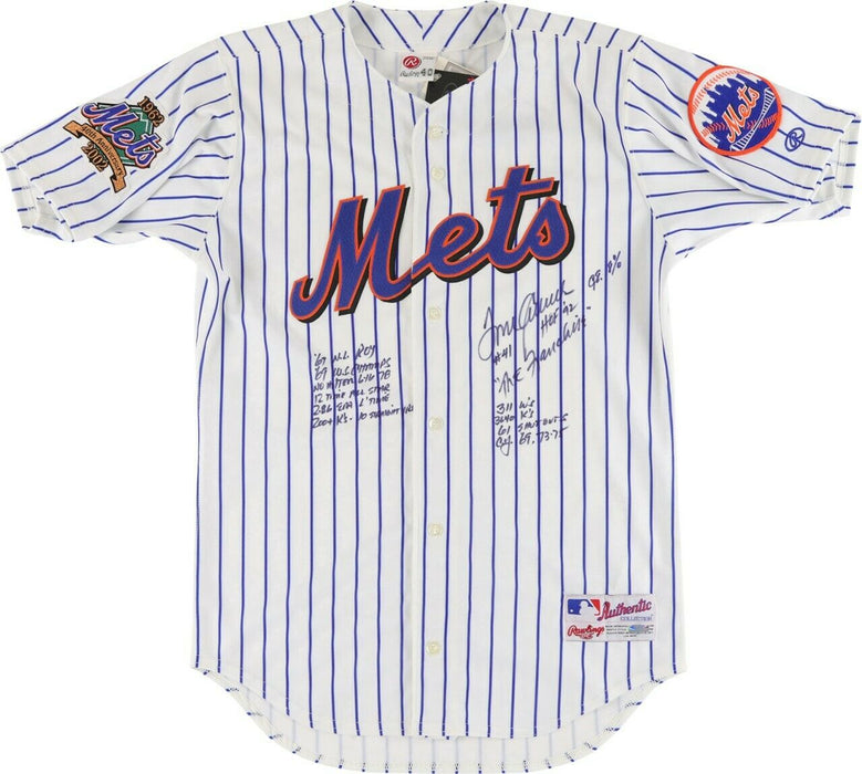 Extraordinary Tom Seaver Signed Heavily Inscribed STAT New York Mets J —  Showpieces Sports