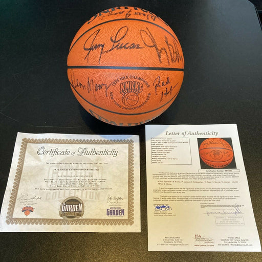 1972-1973 New York Knicks NBA Champs Team Signed Basketball Steiner & JSA COA