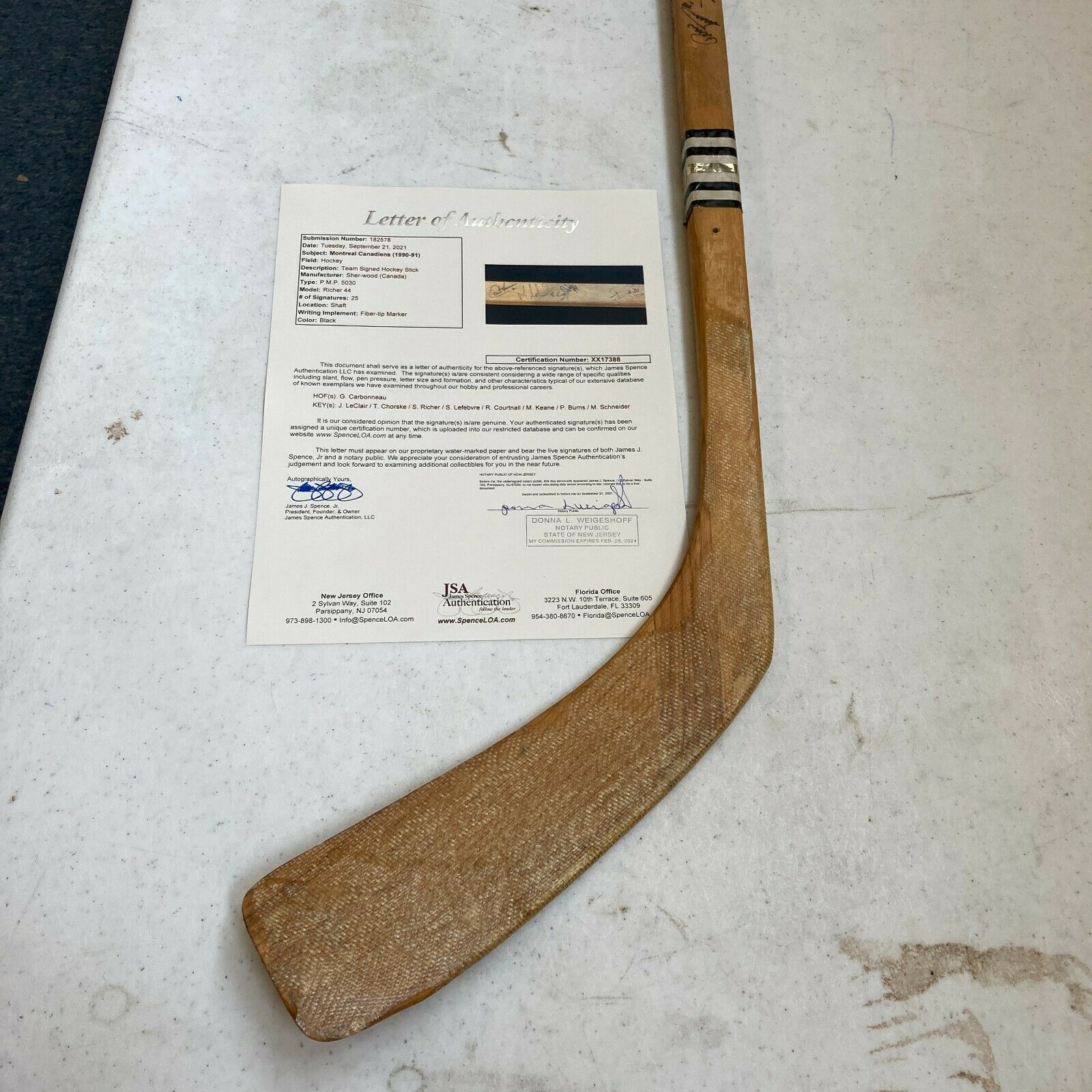 c. 1990s Wayne Gretzky Signed Hockey Stick. Hockey Collectibles