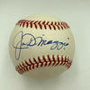 Mint Joe Dimaggio Signed Official American League Baseball With JSA COA