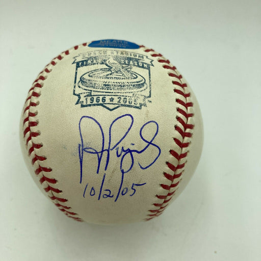 Albert Pujols Signed Game Used Baseball From Busch Stadium Final Game Beckett