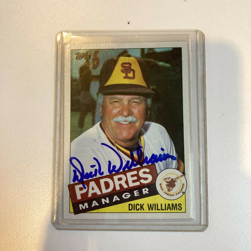 1985 Topps Dick Williams Signed Autographed Baseball Card
