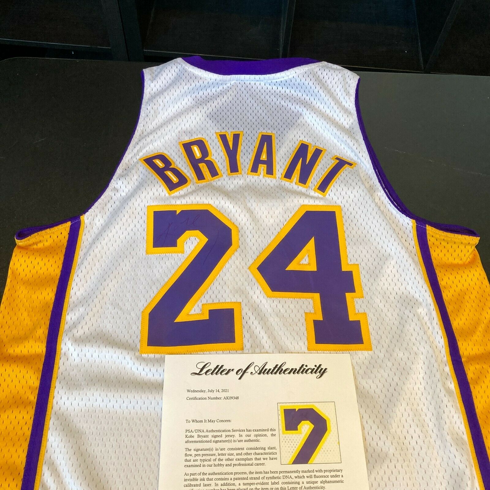 Kobe Bryant Los Angeles Lakers Adidas NBA #24 Jersey T Shirt Sz