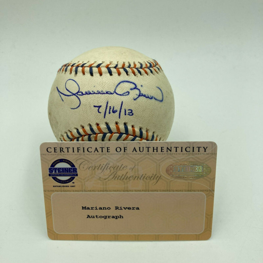 Mariano Rivera Signed Game Used 2013 All Star Game Baseball With Steiner COA