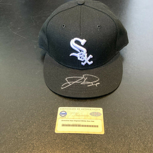 Jermaine Dye Signed Chicago White Sox Game Model Hat Steiner COA