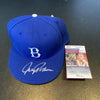 Johnny Podres Signed Authentic Brooklyn Dodgers Game Model Hat JSA COA