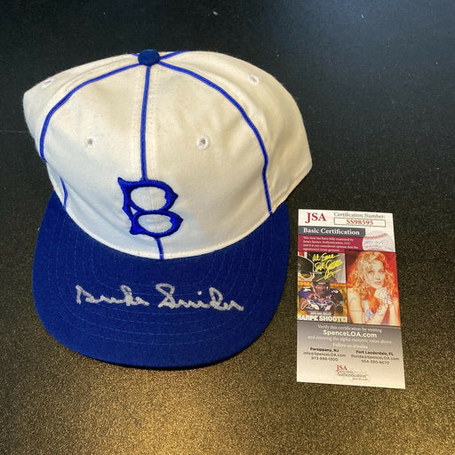 Duke Snider Signed Authentic Brooklyn Dodgers Game Model Hat JSA COA