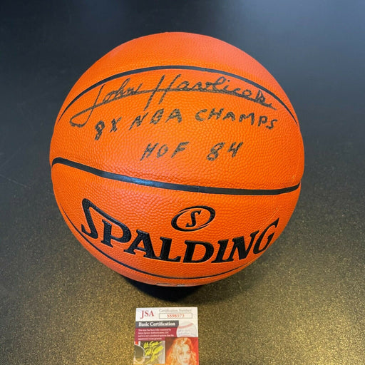 John Havlicek 8x NBA Champs Hall Of Fame 1984 Signed NBA Game Basketball JSA COA