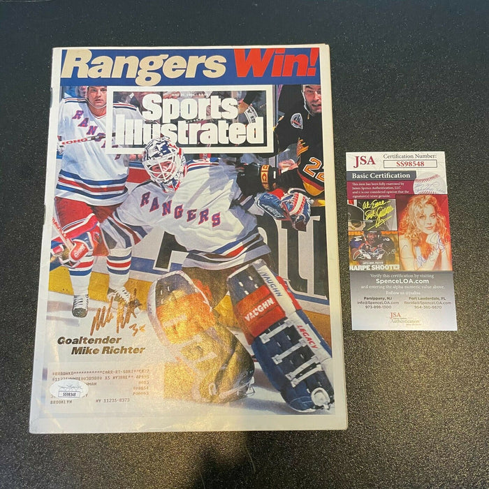 Mike Richter Signed Autographed 1994 Sports Illustrated Magazine JSA COA NHL