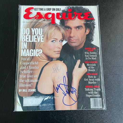 David Copperfield Magician Claudia Schiffer & Signed Esquire Magazine