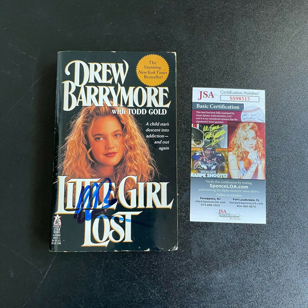 Drew Barrymore Signed Autographed Little Girl Lost Book With JSA COA