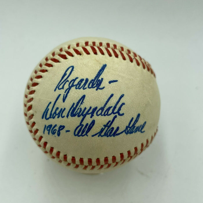 Don Drysdale 1968 All Star Game Vintage Souvenir Baseball Facsimile Signed