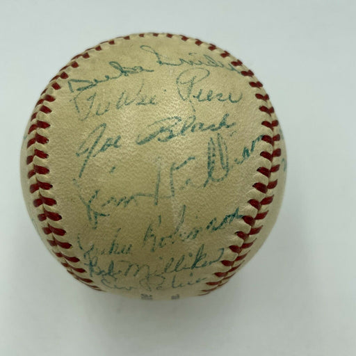 Beautiful Jackie Robinson 1952 Brooklyn Dodgers Team Signed Baseball JSA COA