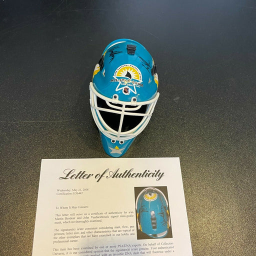 Martin Brodeur & John Vanbiesbrouck Signed NHL All Star Game Mini Helmet PSA DNA