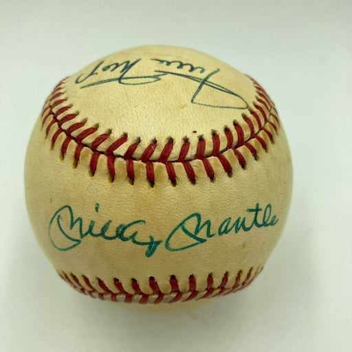 Mickey Mantle Willie Mays & Duke Snider Signed National League Baseball JSA COA
