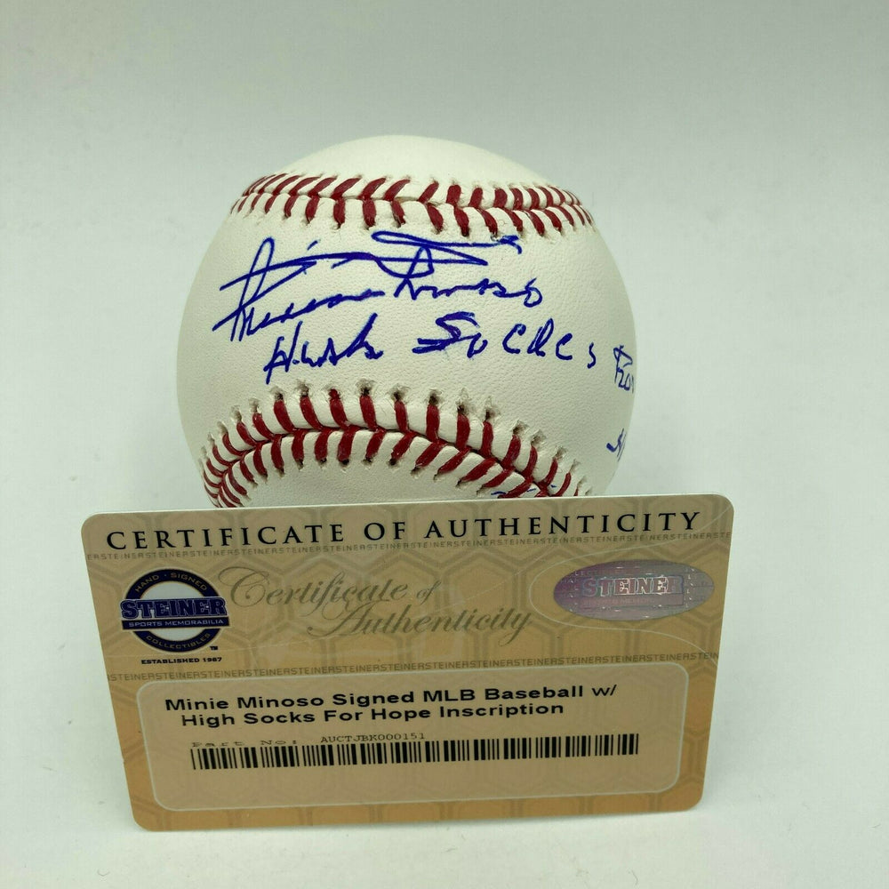 Minnie Minoso Signed Autographed Major League Baseball With Steiner COA