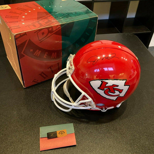 Joe Montana Signed Authentic Kansas City Chiefs Game Model Helmet UDA Upper Deck