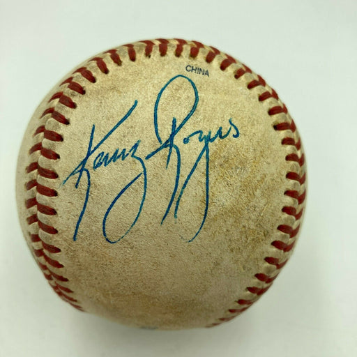Kenny Rogers Signed Game Used Official Minor League Baseball PSA DNA COA