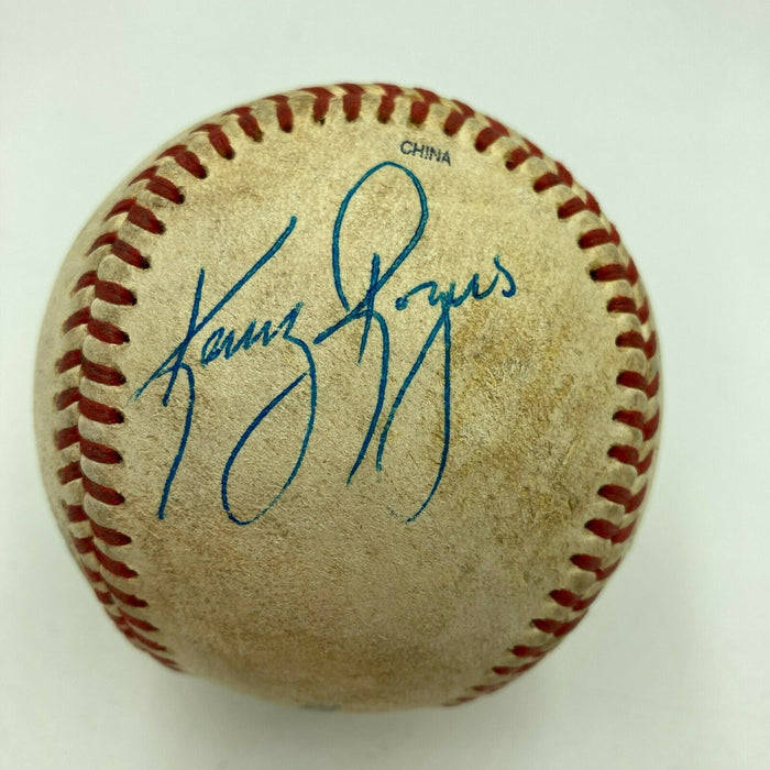 Kenny Rogers Signed Game Used Official Minor League Baseball PSA DNA COA