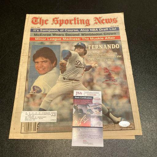 Fernando Valenzuela Signed 1983 Vintage The Sporting News Newspaper JSA COA