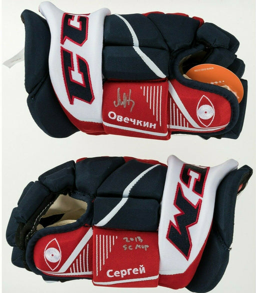 Alexander Ovechkin Signed Authentic CCM Game Model Hockey Gloves JSA COA