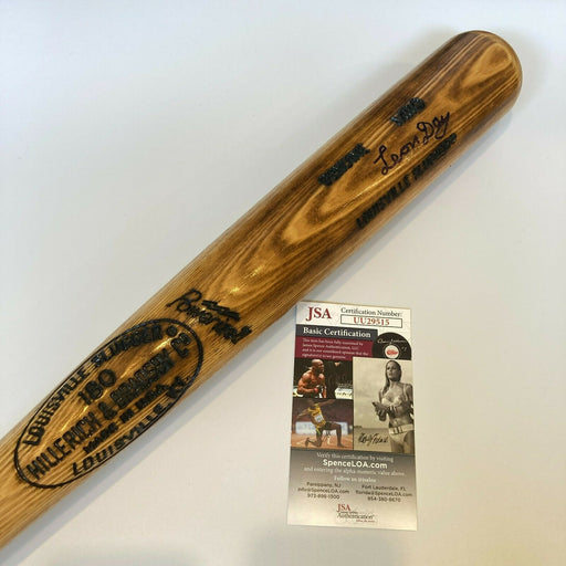 Leon Day Signed Baseball Bat Hall Of Fame Negro League JSA COA