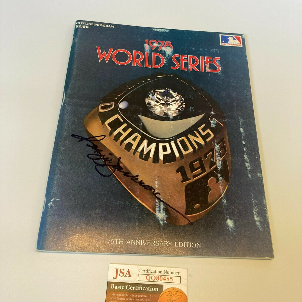 Reggie Jackson Signed 1978 World Series Program With JSA COA