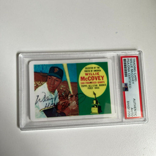 1960 Topps Willie Mccovey RC Signed Porcelain Baseball Card PSA DNA "HOF 1986"