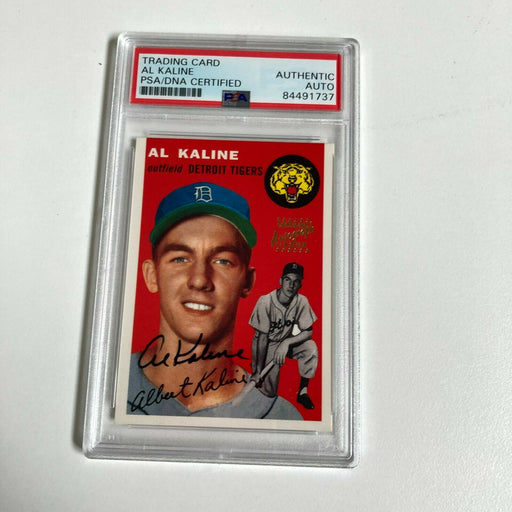 1954 Topps Al Kaline Signed Autographed RP Rookie RC Baseball Card PSA DNA