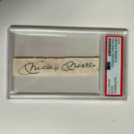 Mickey Mantle Signed Autographed Vintage Cut Signature PSA DNA COA