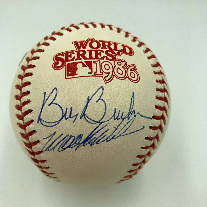 Rare Bill Buckner & Mookie Wilson Signed 1986 World Series Baseball Steiner MLB