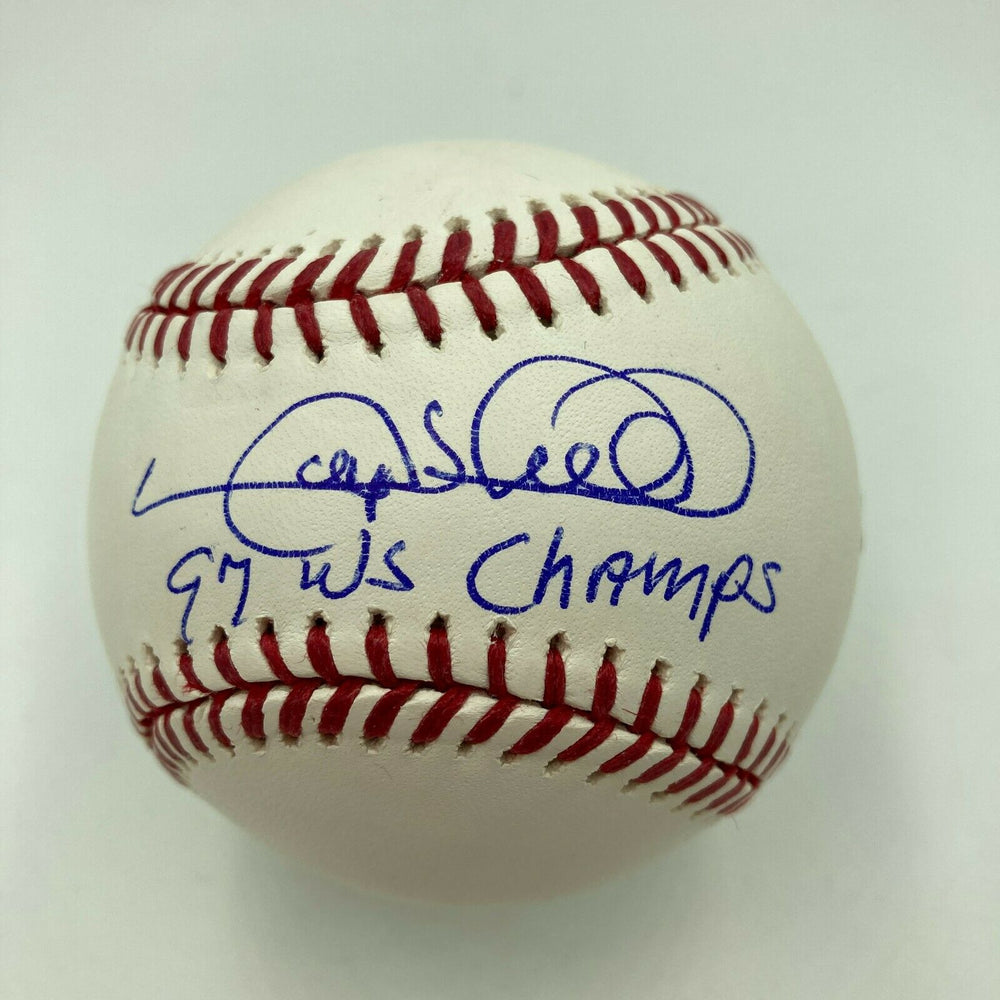 Gary Sheffield Signed Inscribed 1997 World Series Baseball Fanatics & MLB Holo