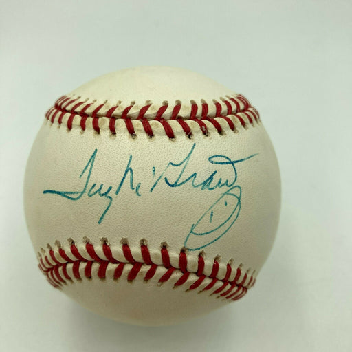 Nice Tug Mcgraw Signed Official National League Baseball With Steiner COA