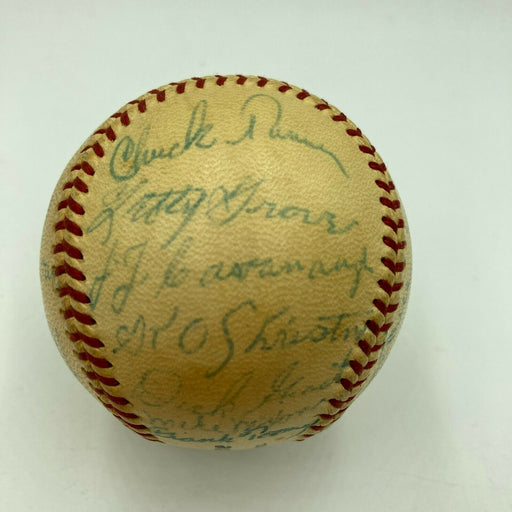 Lefty Grove, Len Dawson, Baltimore Mayor Ed Keech Signed 1950's Baseball