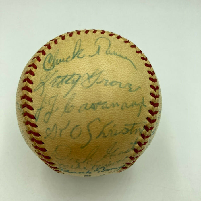 Lefty Grove, Len Dawson, Baltimore Mayor Ed Keech Signed 1950's Baseball