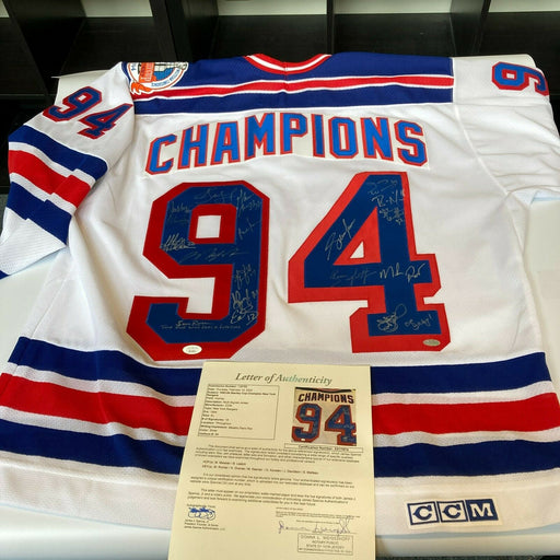 1994 New York Rangers Stanley Cups Champs Team Signed Authentic Jersey JSA COA