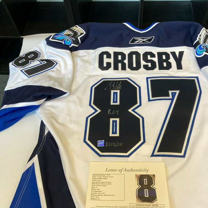 Sidney Crosby "2003 Rookie Of The Year" Signed Rimouski Oceanic Jersey JSA COA