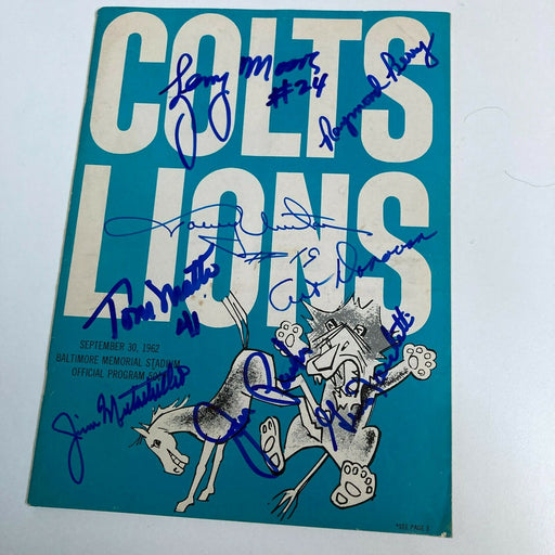 1962 Baltimore Colts Team Signed Program With Johnny Unitas With JSA COA