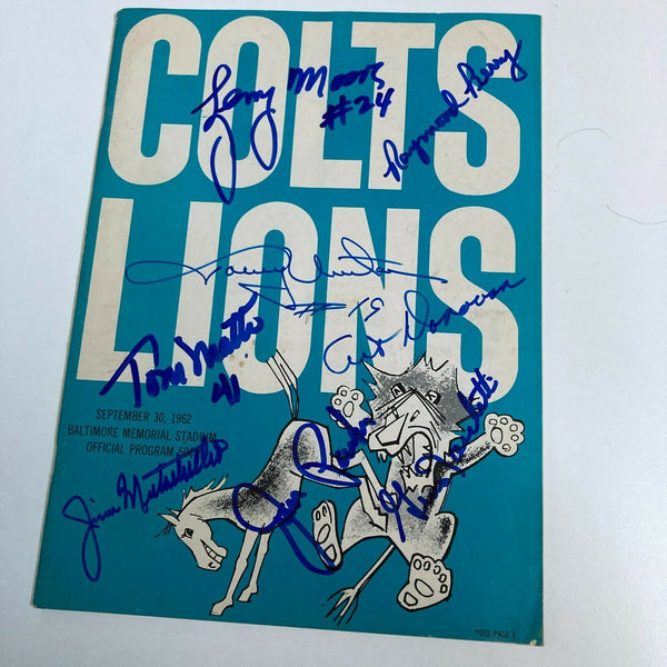 1962 Baltimore Colts Team Signed Program With Johnny Unitas With JSA COA