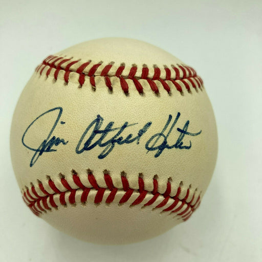 Jim Catfish Hunter Signed Autographed Baseball With JSA COA