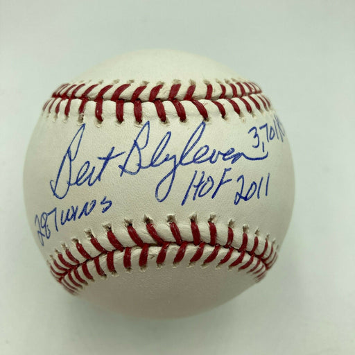 Bert Blyleven "HOF 2011 287 Wins 3701 K's" Signed STAT MLB Baseball JSA COA