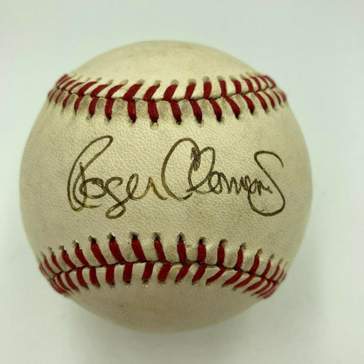 Roger Clemens 1986 Rookie Signed Official American League Baseball JSA COA