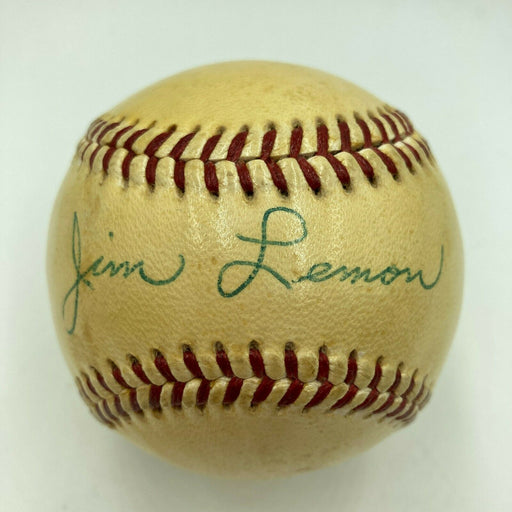 Jim Lemon Signed 1950's Official American League Harridge Baseball JSA COA