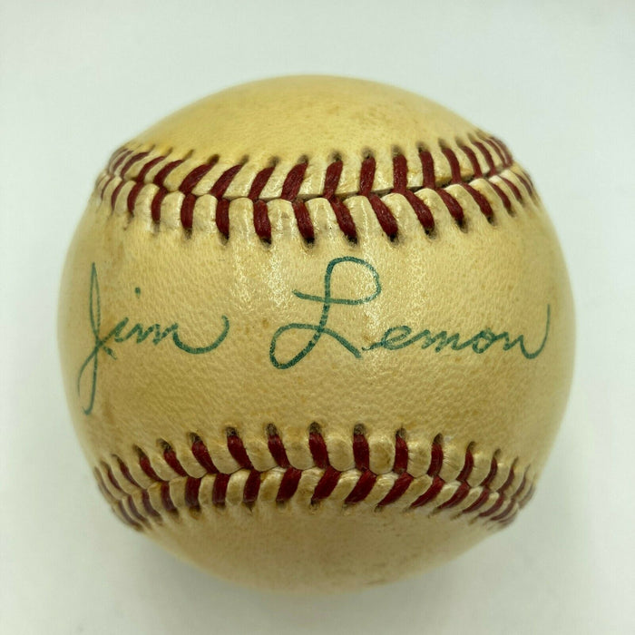 Jim Lemon Signed 1950's Official American League Harridge Baseball JSA COA