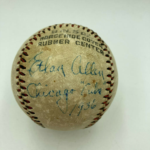 Ethan Allen Chicago Cubs 1936 Signed Autographed Baseball JSA COA