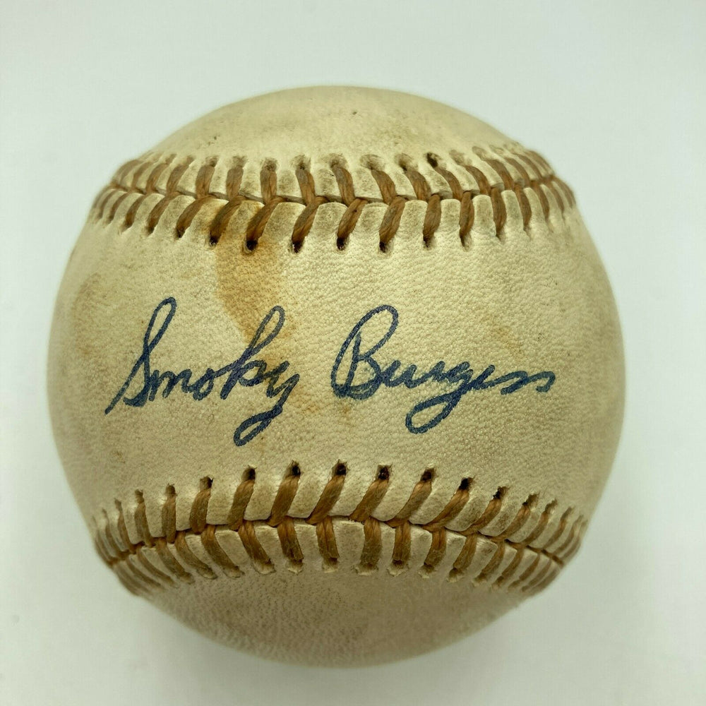 Smoky Burgess Signed Autographed Vintage American League Baseball With JSA COA
