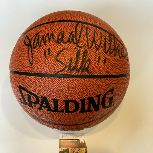 Jamaal Wilkes “Silk” Signed Spalding NBA Basketball With JSA COA